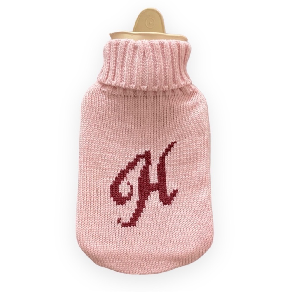 HYGGE pink knit hot water bottle